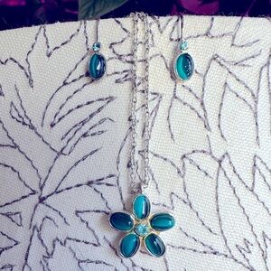 Y2K real necklace and earring set